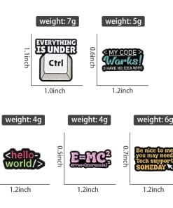 Computer Program 'Hello, World!' Enamel Pin - Image 3
