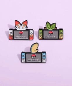 Alternative view of Pokemon 'Poke Ball Scorbunny | Gamepad' Enamel Pin