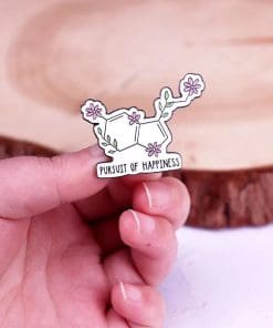 Alternative view of Serotonin Molecule 'Flower | Pursuit of Happiness' Enamel pin