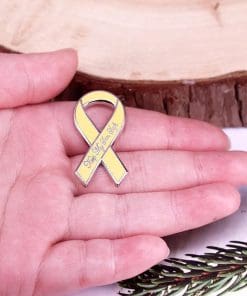 Alternative view of Yellow Ribbon 'Keep My Son Safe | Suicide Prevention Awareness' Enamel Pin