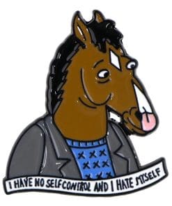 BoJack Horseman 'No self Control and I Hate Myself' Enamel Pin