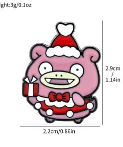 Alternative view of Pokemon 'Slowpoke Christmas' Enamel Pin