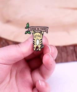 Alternative view of Little Tiger 'Hang In There' Enamel Pin