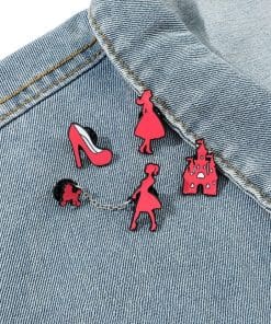 Alternative view of Barbie 'Pink Dog Chain' Enamel Pin