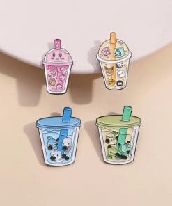 Alternative view of Pokemon 'Boba Drink Set of 4' Enamel Pin