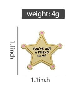 Toy Story 'Woody Badge | You've Got a Friend in Me' Enamel Pin - Image 4