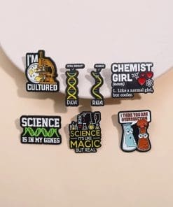 Alternative view of Ribonucleic Acid Molecule 'Always RNA' Enamel Pin