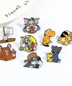 Alternative view of Tom and Jerry ‘Jerry | Ice Coffee Tent’ Enamel Pin