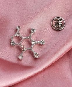 Alternative view of Coffee Structure 'Caffeine Molecule' Enamel Pin
