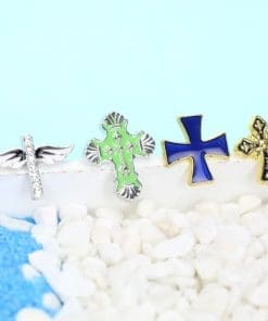 Christian Cross 'Crucifix | Angel Wing' Enamel Pin - Image 3