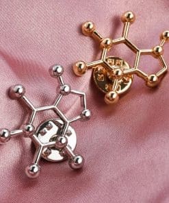 Coffee Structure 'Caffeine Molecule' Enamel Pin