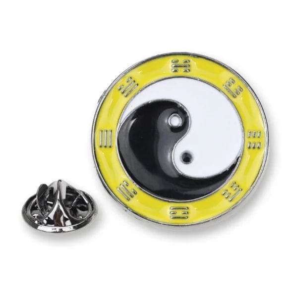 Set of 2 Ancient Symbol 'Swastika | Tai Chi' Enamel Pin - Image 3