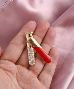 Alternative view of Science Instrument 'Test Tube Inlaid Crystal' Enamel Pin