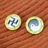 Set of 2 Ancient Symbol 'Swastika | Tai Chi' Enamel Pin