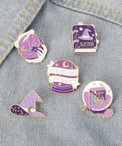 Purple Witchcraft 'You Are Full of Magic' Enamel Pin - Image 3