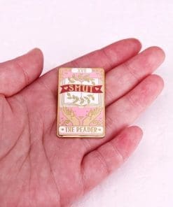 Alternative view of Pink Smut 'The Reader Book' Enamel Pin