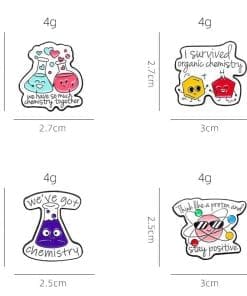 Science 'I Survived Organic Chemistry' Enamel Pin - Image 4