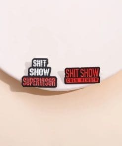 Alternative view of Funny Show 'Sh*t Show | Crew Member Enamel Pin