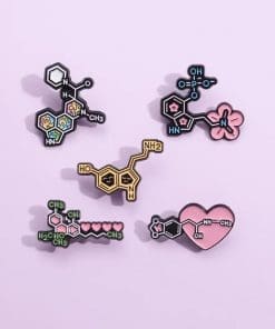 Alternative view of Science 'Heart Chemistry' Enamel Pin