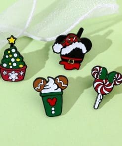Alternative view of Christmas Tree 'Sundae Cup' Enamel Pin