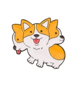 Triple Head 'Corgi Dog' Enamel Pin