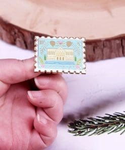 Alternative view of Pride and Prejudice 'Pemberley Stamp' Enamel Pin