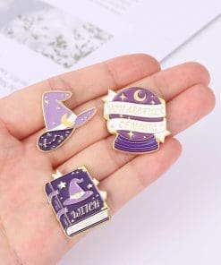 Alternative view of Purple Witchcraft 'Wizard Hat' Enamel Pin