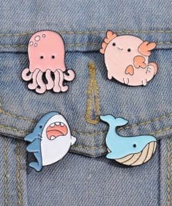 Sea Animal 'Kawaii Shark' Enamel Pin - Image 3