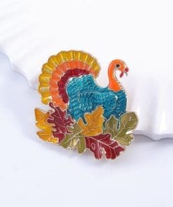 Alternative view of Peacock 'Flaunting Colorful Tail' Enamel Pin