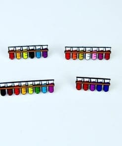 Chemical Experiment 'Rainbow Test Tube' Enamel Pin