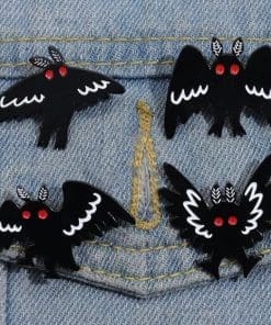 Alternative view of Mothman 'Fly High' Enamel Pin