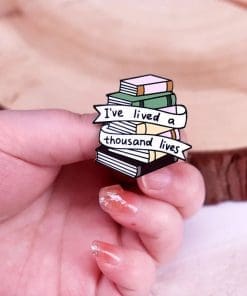 Alternative view of Book 'I've lived a thousand lives' Enamel Pin