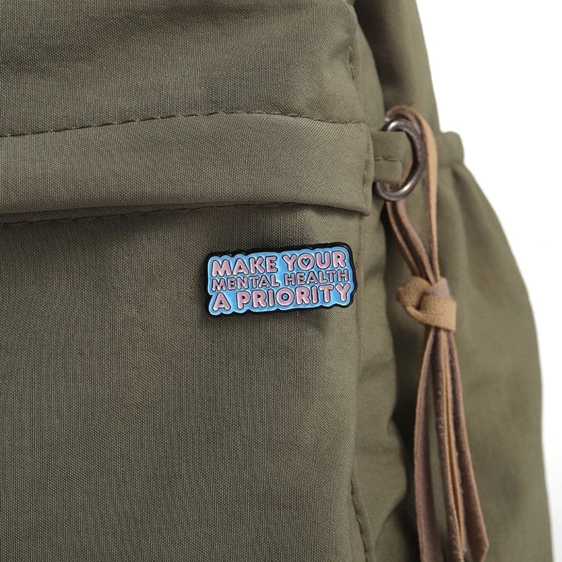 Make Your Mental Health A Priority Enamel Pin - Image 2