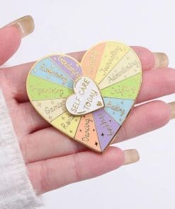 Compass Mood 'Self Care Today | Turntable' Enamel Pin - Image 4