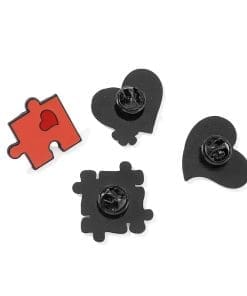 Autism Awareness 'Love Heart Puzzle' Enamel Pin - Image 3