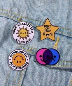 Alternative view of Awareness 'Pathological People Pleaser' Enamel Pin