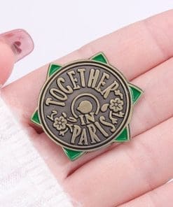 Alternative view of Book 'Together in Paris | Green Round' Enamel Pin