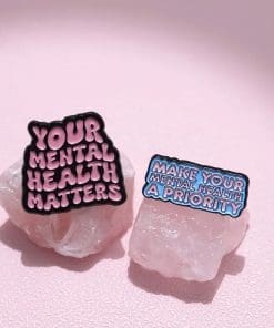 Alternative view of Awareness 'Your Mental Health Matters' Enamel Pin