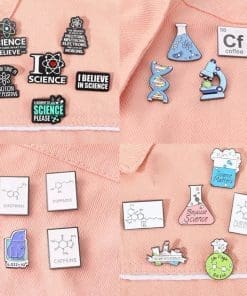 Alternative view of Chemistry 'Set of 5 Science Experiment' Enamel Pin
