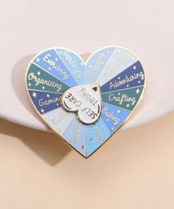Compass Mood 'Self Care Today | Turntable' Enamel Pin - Image 5