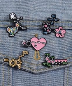 Alternative view of Science 'Molecular | HO NH2' Enamel Pin