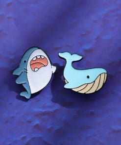 Alternative view of Sea Animal 'Kawaii Shark' Enamel Pin
