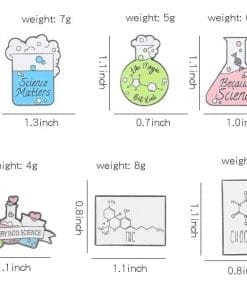 Science Series 'Chemistry Molecule Set of 6' Enamel Pin - Image 3