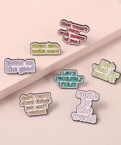 Alternative view of Life's What You Make It Enamel Pin
