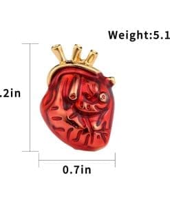 Red Heart 'Sneaky Eye' Enamel Pin - Image 5