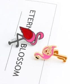 Alternative view of Pink Flamingo Enamel Pin