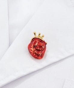 Red Heart 'Sneaky Eye' Enamel Pin - Image 4
