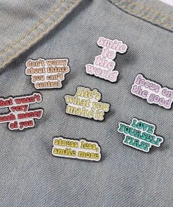 Alternative view of Love Yourself First Enamel Pin