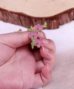 Alternative view of Orchid 'Purple Cattleya' Enamel Pin