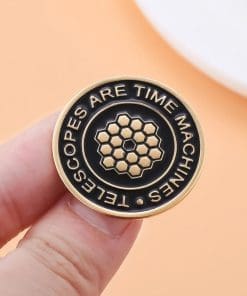 Alternative view of James Webb 'Telescope Are Time Machine' Enamel Pin
